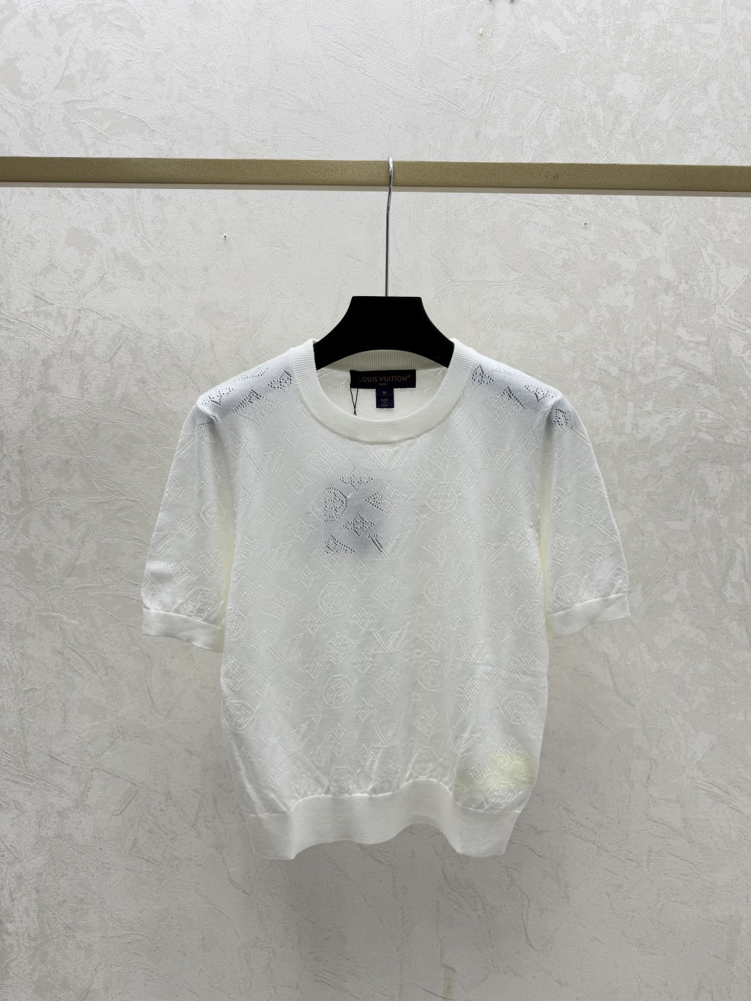 Chrome Hearts CH家 早春新款 纯色厉害字母镂空圆领针织短袖