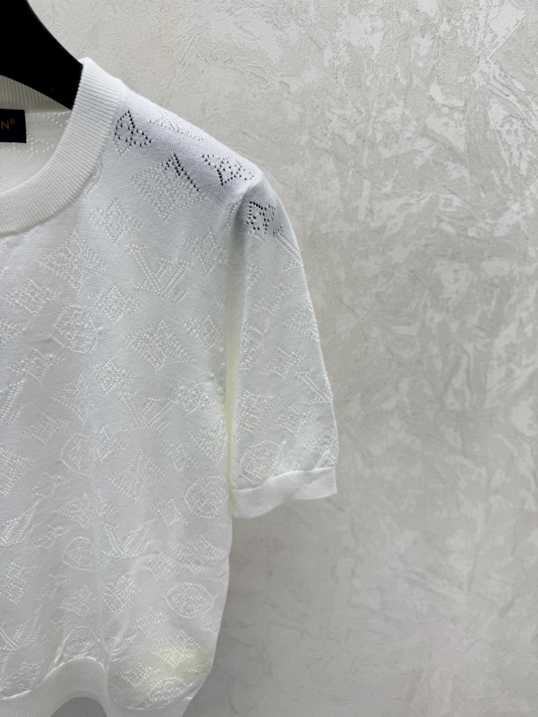 Chrome Hearts CH家 早春新款 纯色厉害字母镂空圆领针织短袖