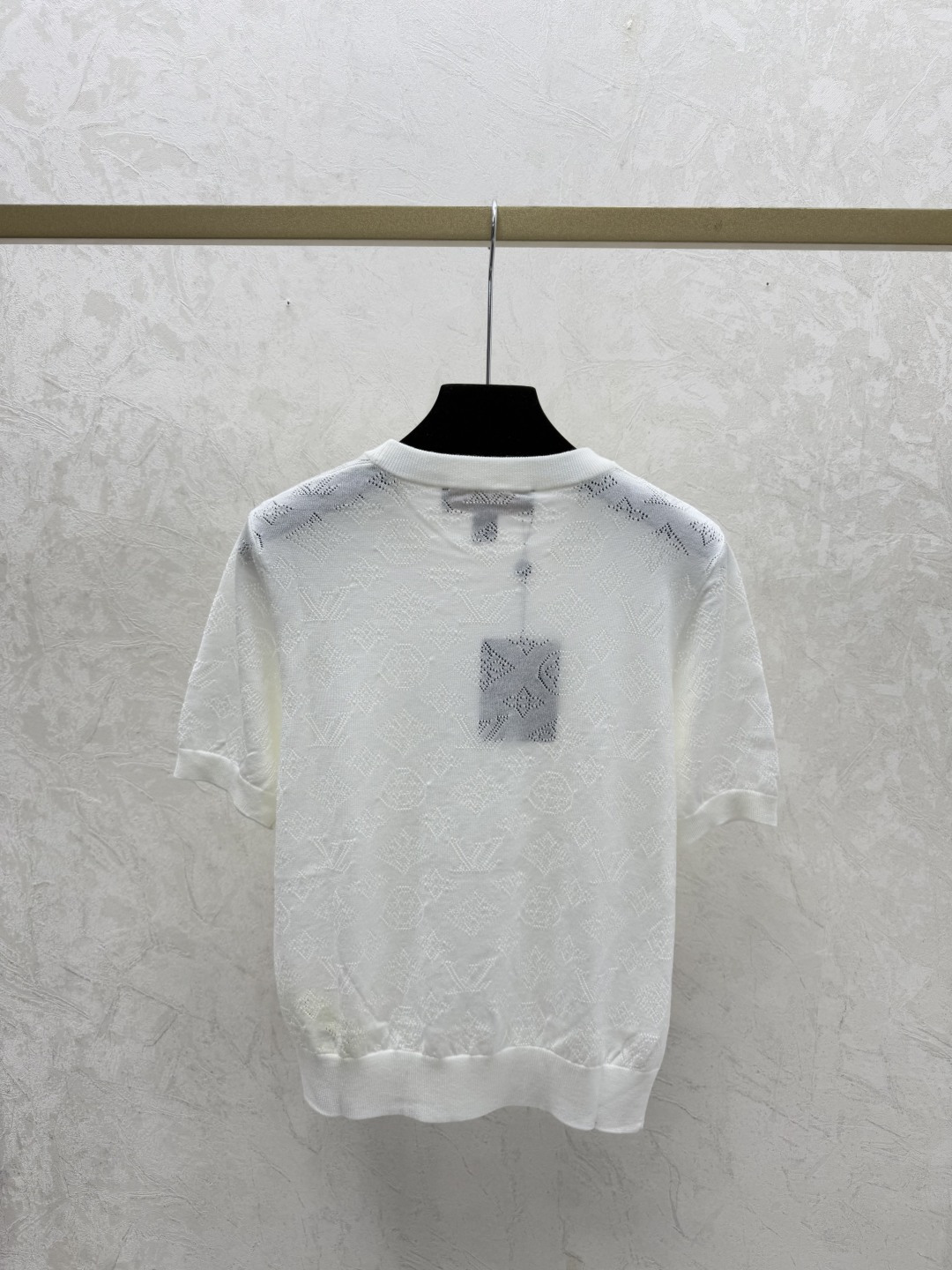 Chrome Hearts CH家 早春新款 纯色厉害字母镂空圆领针织短袖