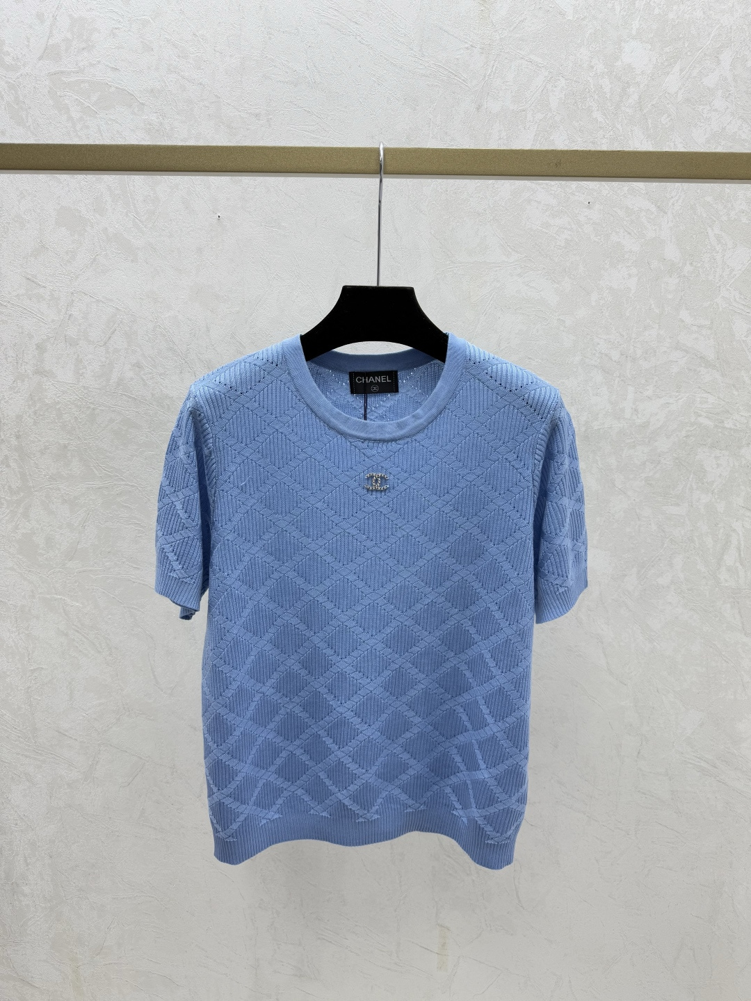 Chrome Hearts CH家 早春新款 纯色镂空圆领针织短袖