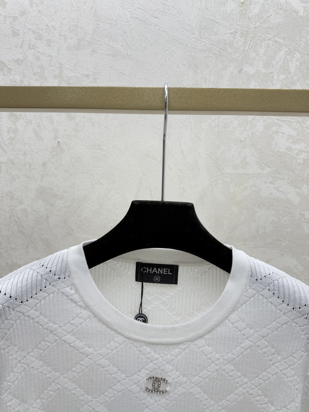 Chrome Hearts CH家 早春新款 纯色镂空圆领针织短袖