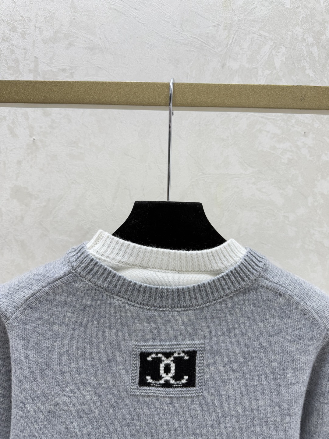 Chrome Hearts CH家 早秋新款 撞色假两件圆领针织长袖