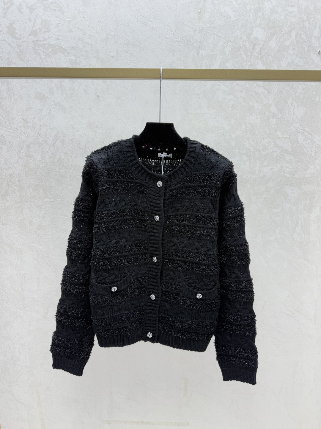 Chrome Hearts CH家 早秋新款 纯色提花圆领针织长袖开衫