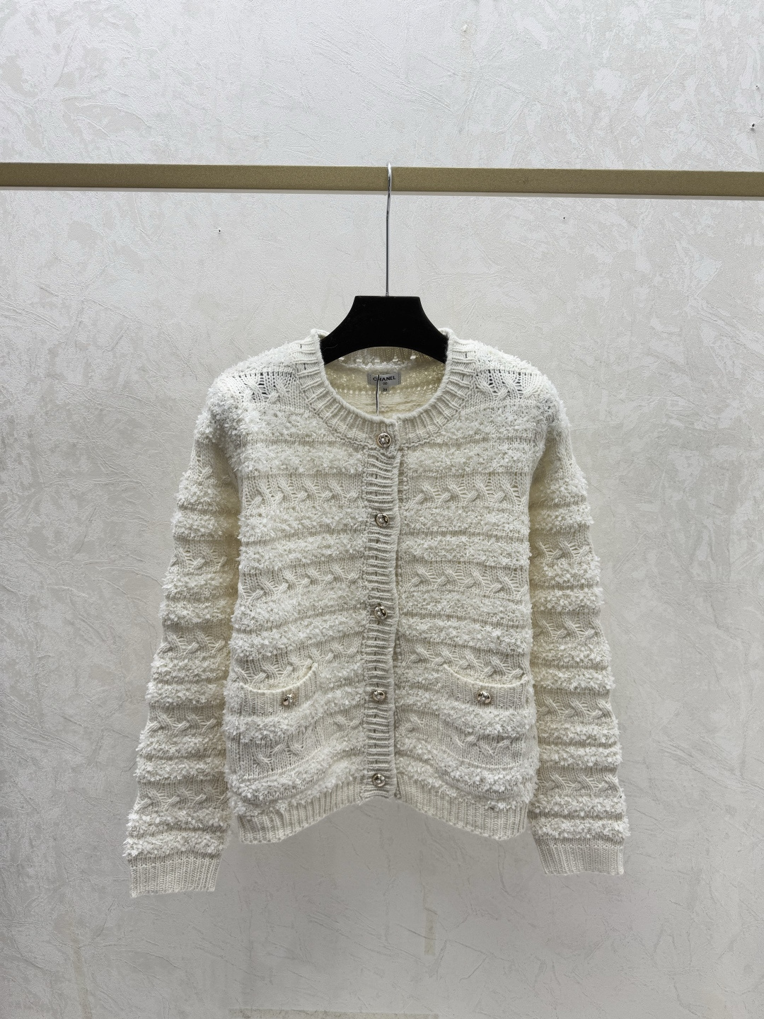 Chrome Hearts CH家 早秋新款 纯色提花圆领针织长袖开衫