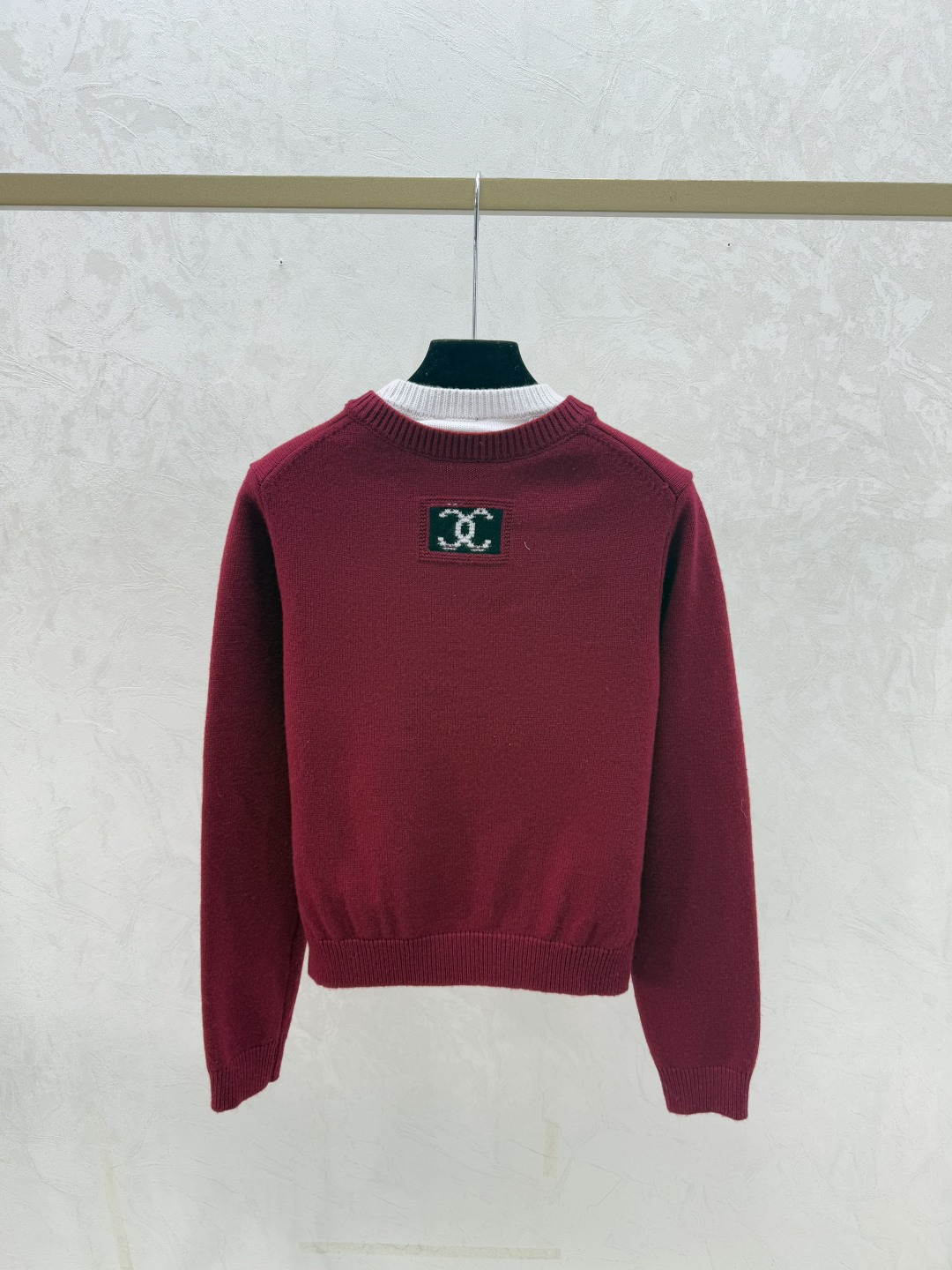 Chrome Hearts CH家 早秋新款 撞色假两件圆领针织长袖