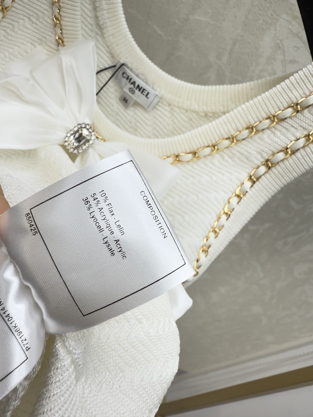 Chrome Hearts CH家 早春新款 纯色蝴蝶结链条圆领针织背心