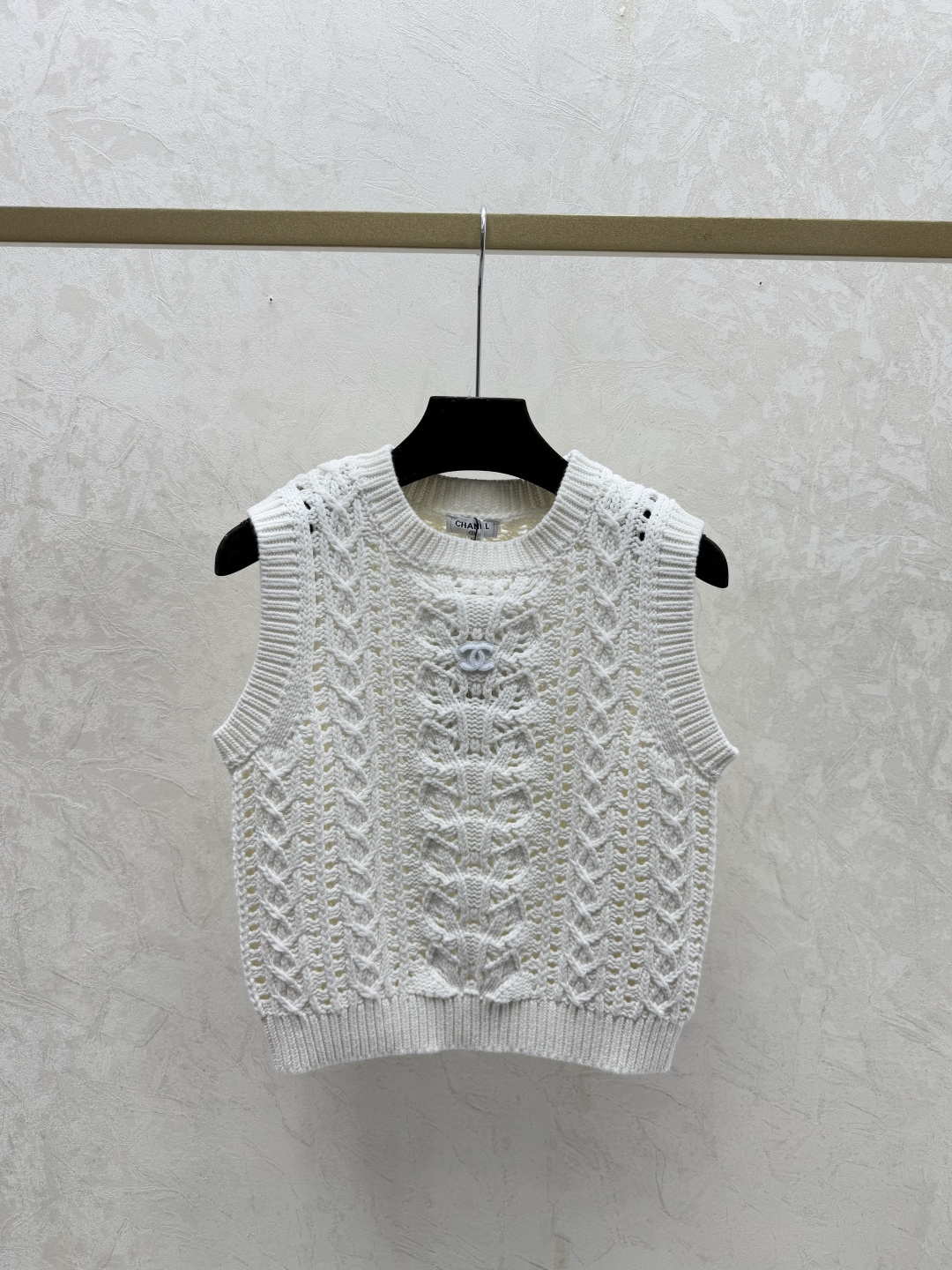 Chrome Hearts CH家 早春新款 纯色简约镂空圆领针织背心