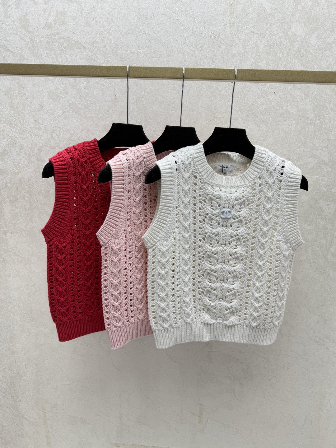 Chrome Hearts CH家 早春新款 纯色简约镂空圆领针织背心