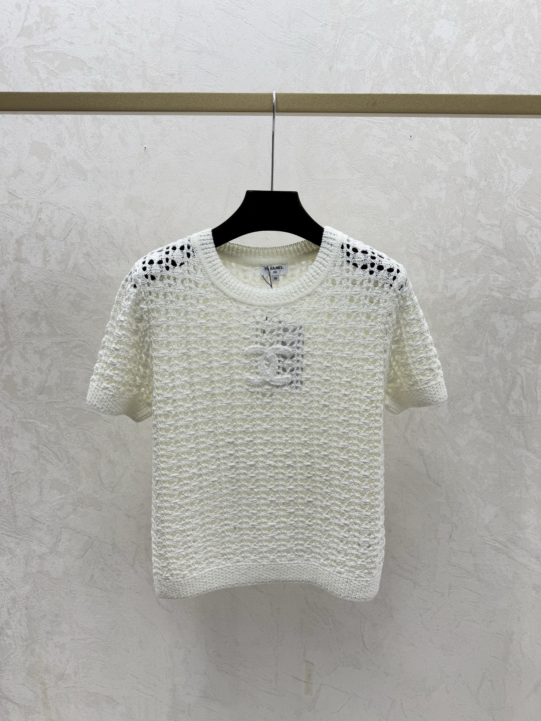 Chrome Hearts CH家 早春新款 纯色简约镂空圆领针织短袖