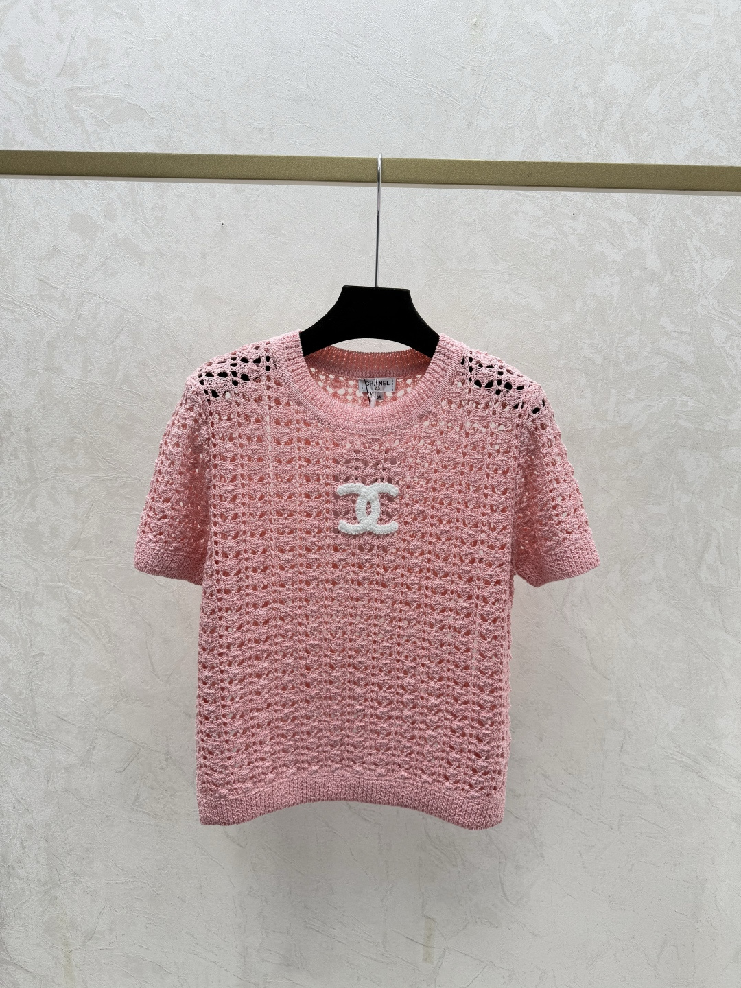 Chrome Hearts CH家 早春新款 纯色简约镂空圆领针织短袖