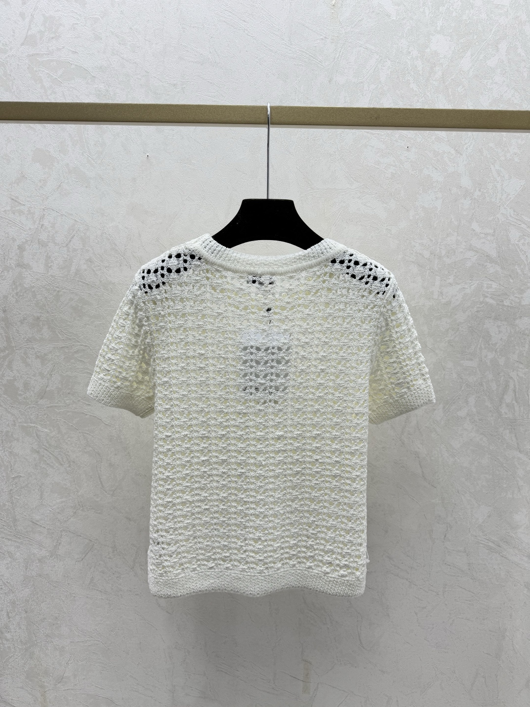 Chrome Hearts CH家 早春新款 纯色简约镂空圆领针织短袖