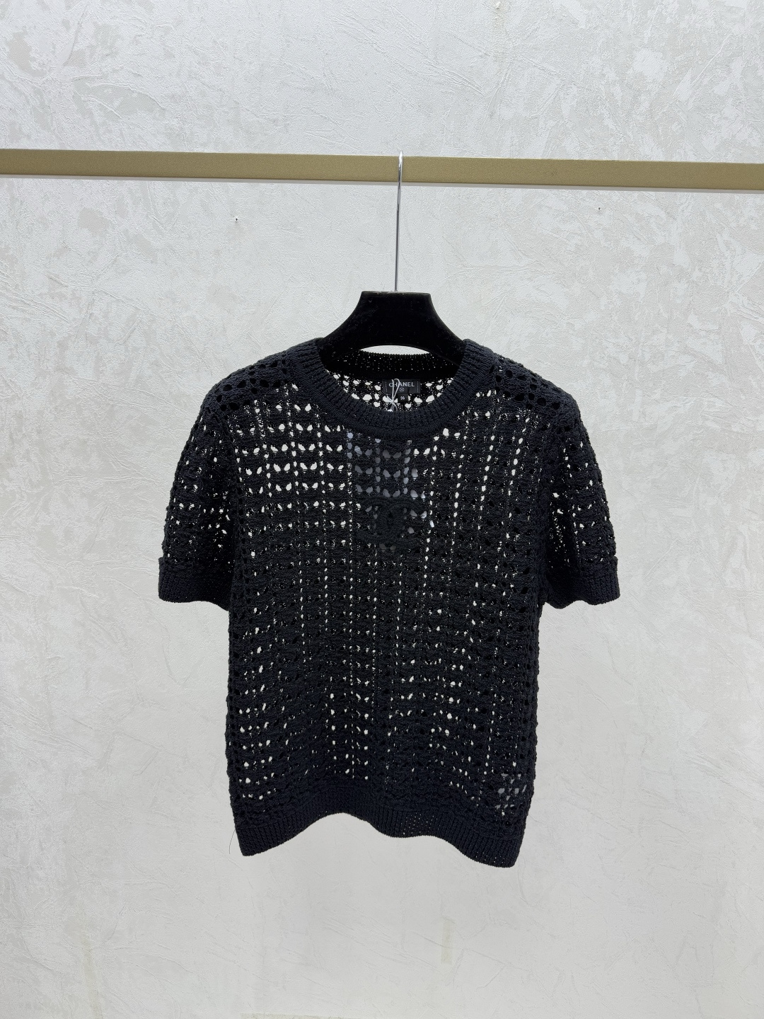 Chrome Hearts CH家 早春新款 纯色简约镂空圆领针织短袖