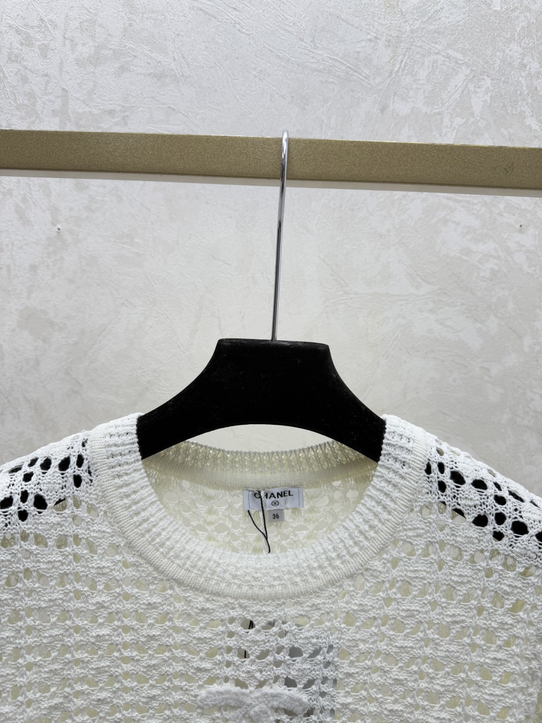 Chrome Hearts CH家 早春新款 纯色简约镂空圆领针织短袖