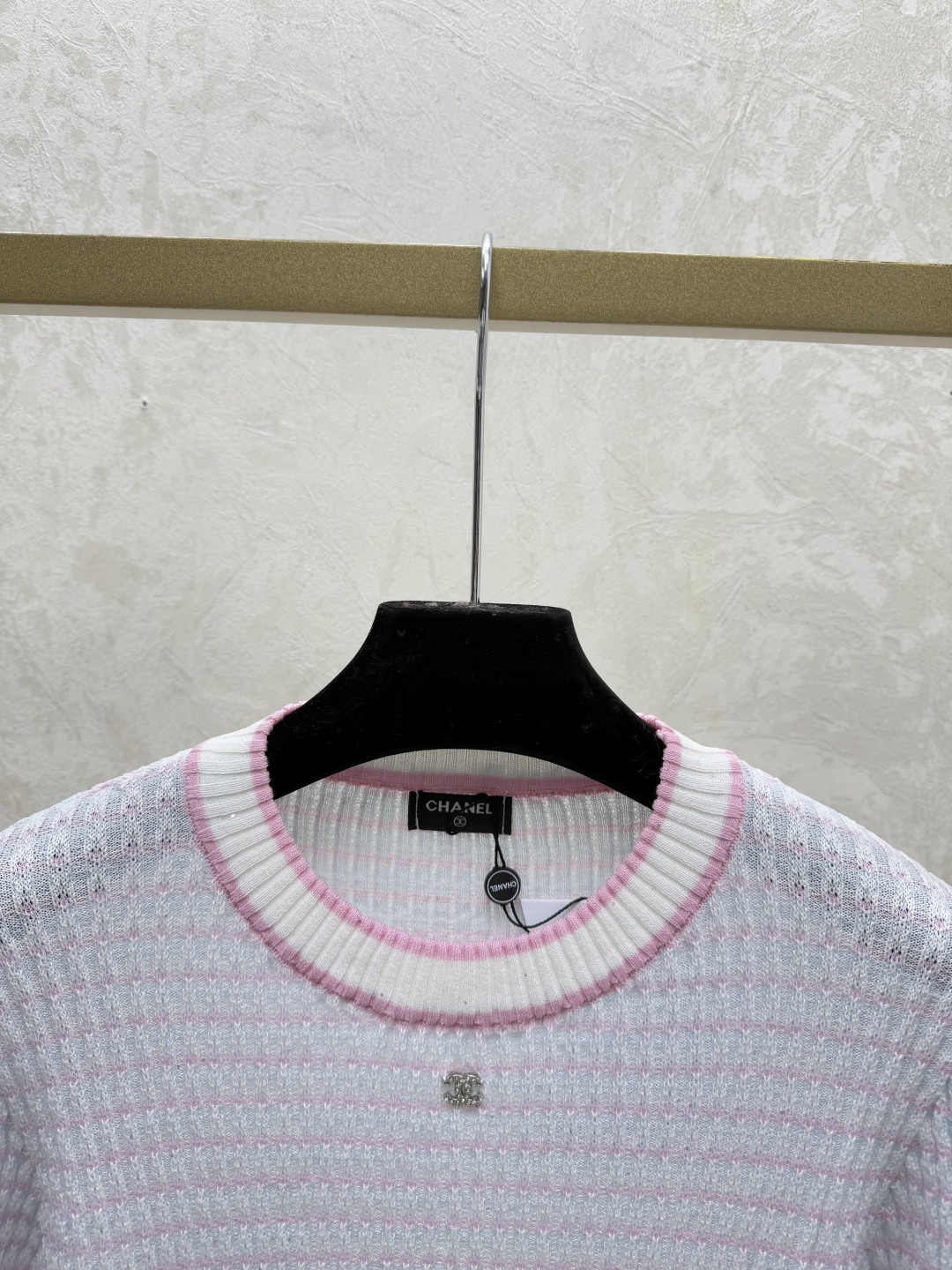 Chrome Hearts CH家 早春新款 撞色条纹圆领针织短袖