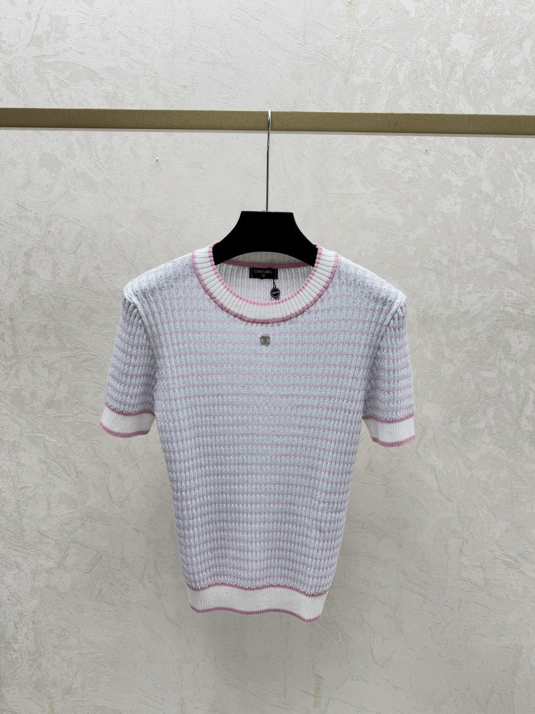 Chrome Hearts CH家 早春新款 撞色条纹圆领针织短袖