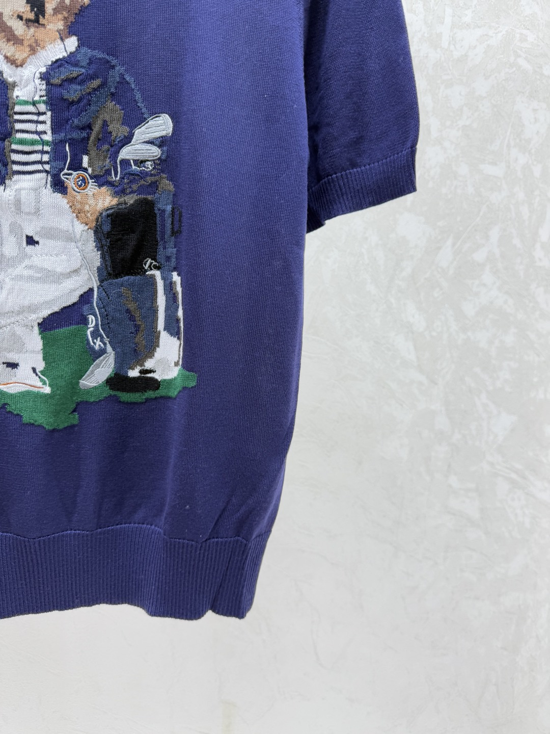 Ralph Lauren PO家 早春新款 撞色小熊圆领针织短袖