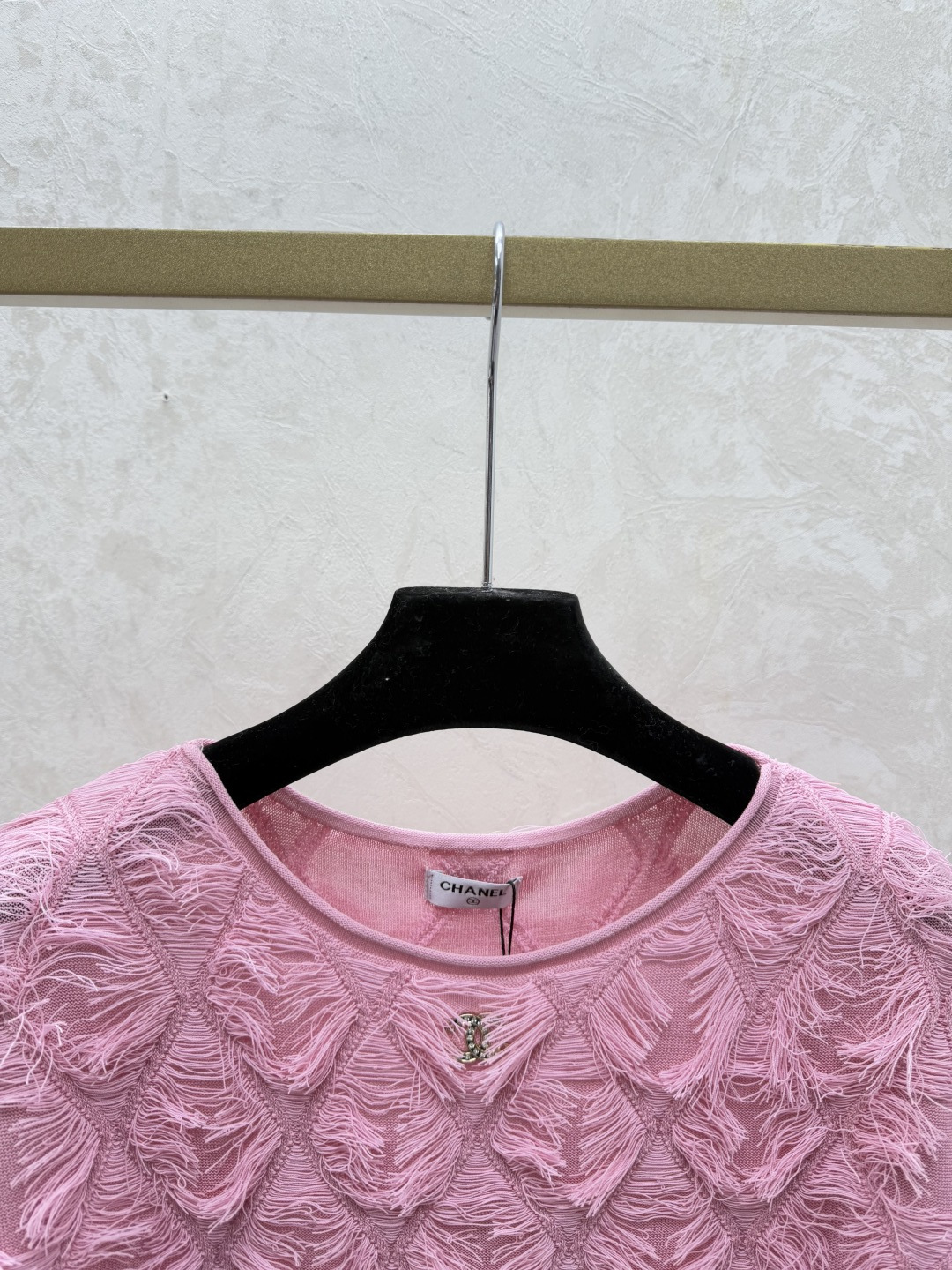 Chrome Hearts CH家 早春新款 纯色简约流苏圆领针织中袖