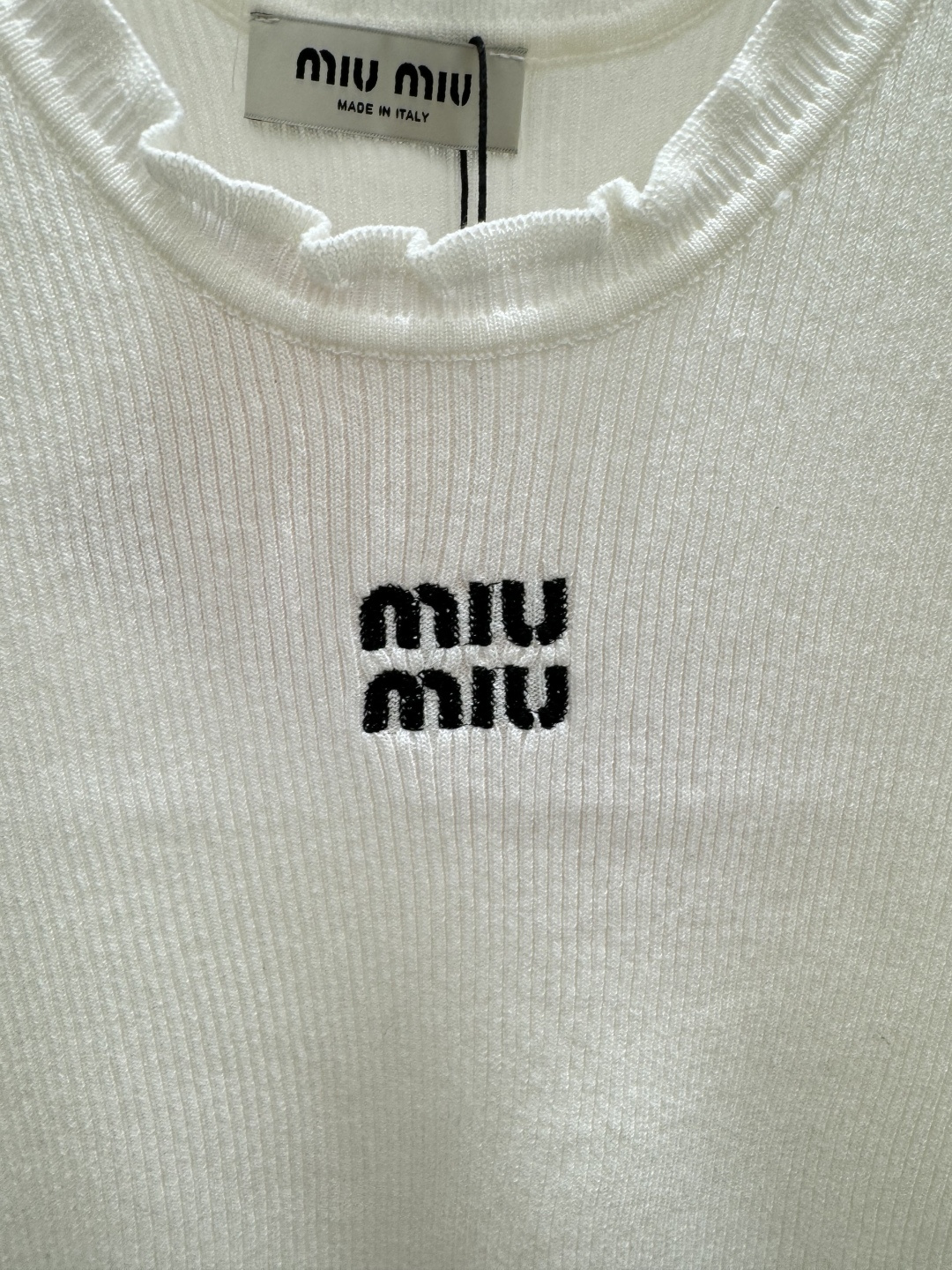 Miu Miu M家 夏季新款 字母花边针织背心