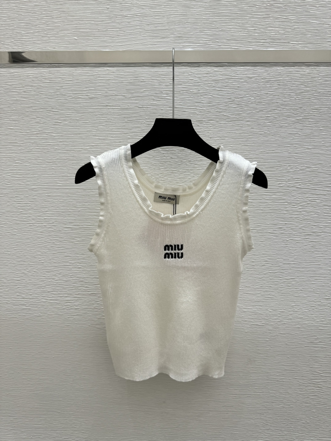 Miu Miu M家 夏季新款 字母花边针织背心