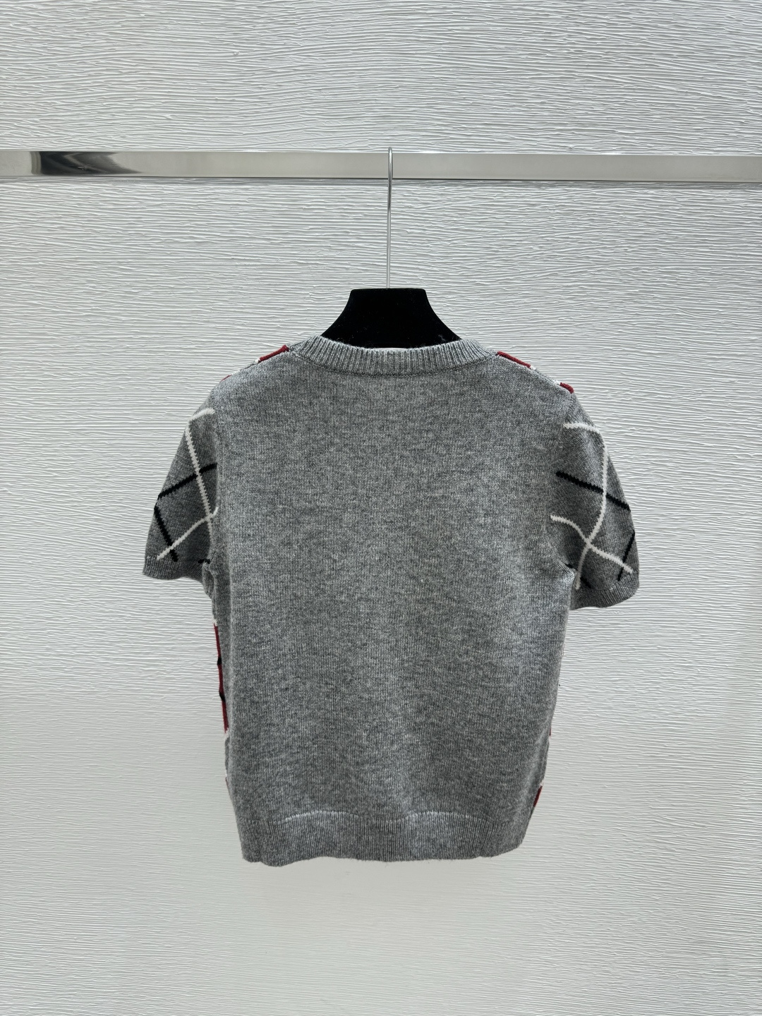 Chanel G家 夏季新款 菱格拼色针织短袖