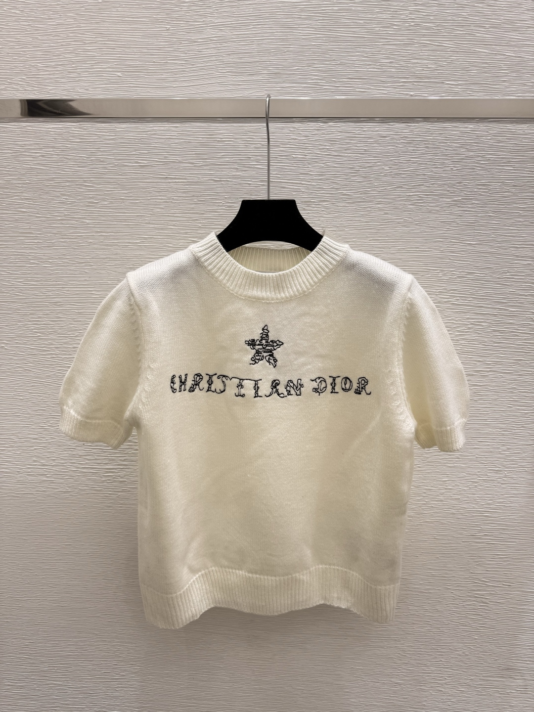 Dior D家 夏季新款 五角星字母圆领针织短袖