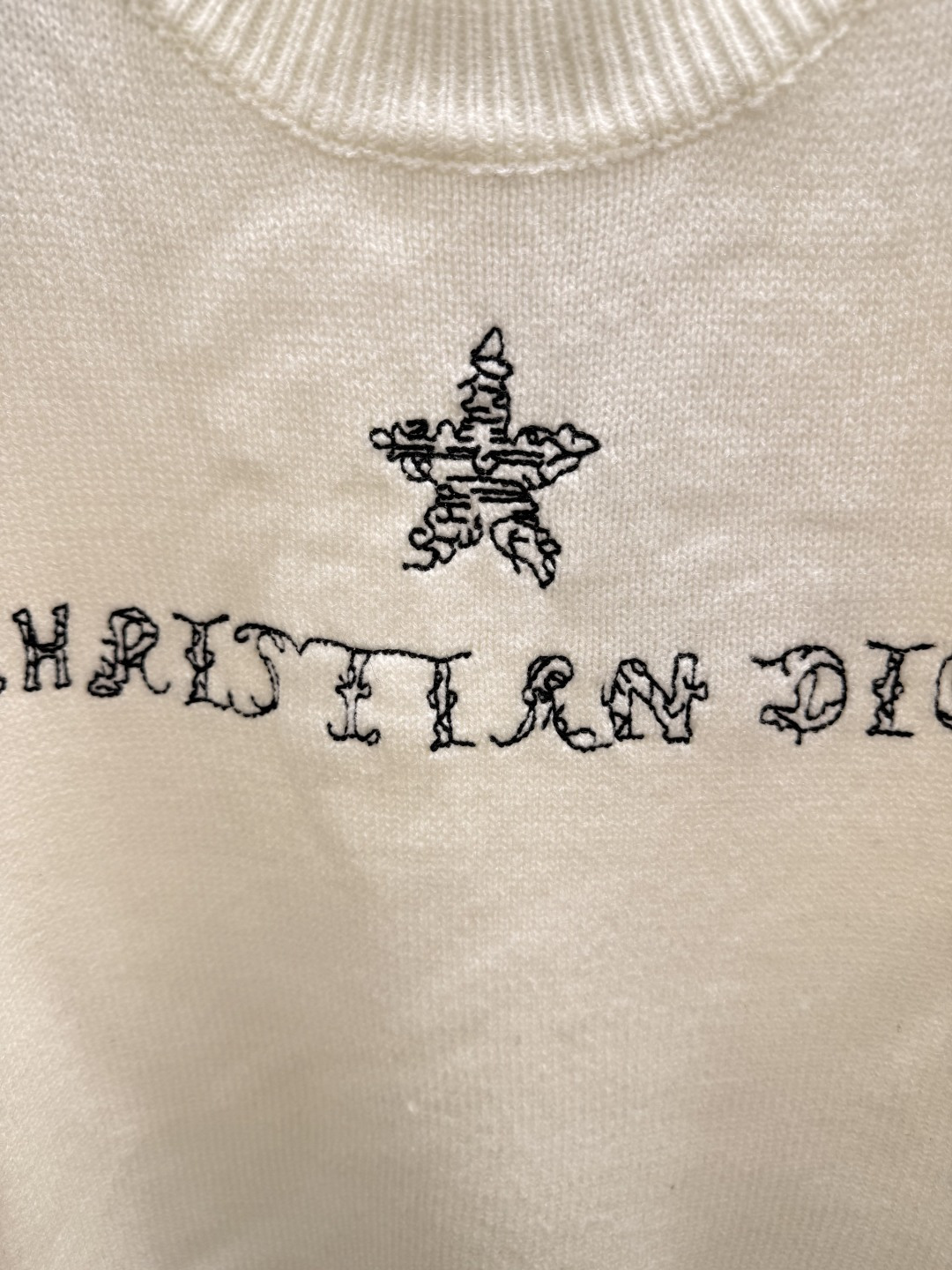 Dior D家 夏季新款 五角星字母圆领针织短袖