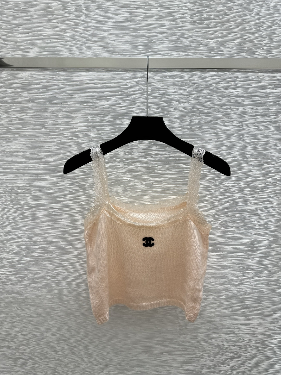 Chrome Hearts CH家 早春新款 纯色蕾丝边针织吊带两件套
