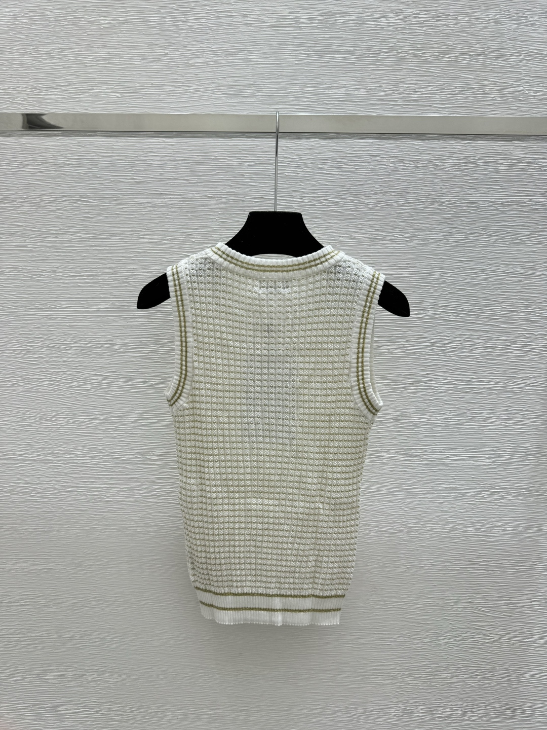 Chrome Hearts CH家 早春新款 撞色金银线镂空圆领针织背心