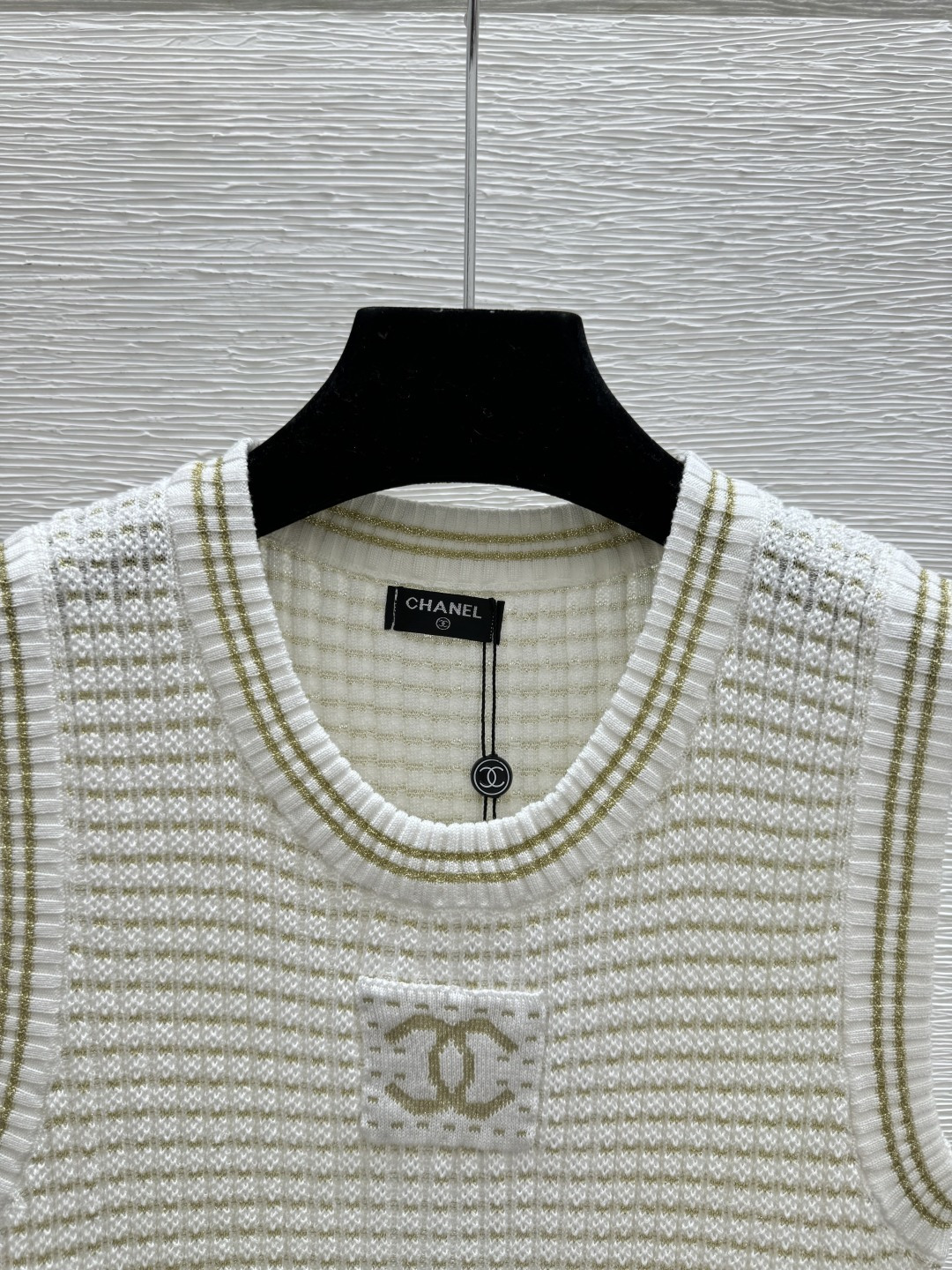 Chrome Hearts CH家 早春新款 撞色金银线圆领针织背心裙