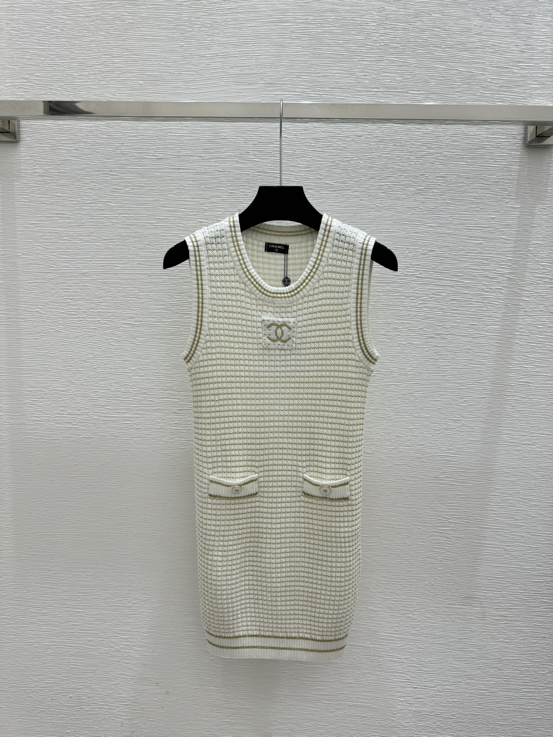 Chrome Hearts CH家 早春新款 撞色金银线圆领针织背心裙