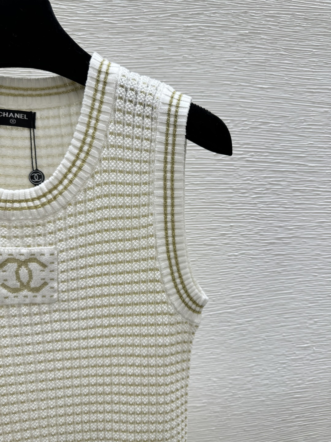 Chrome Hearts CH家 早春新款 撞色金银线圆领针织背心裙