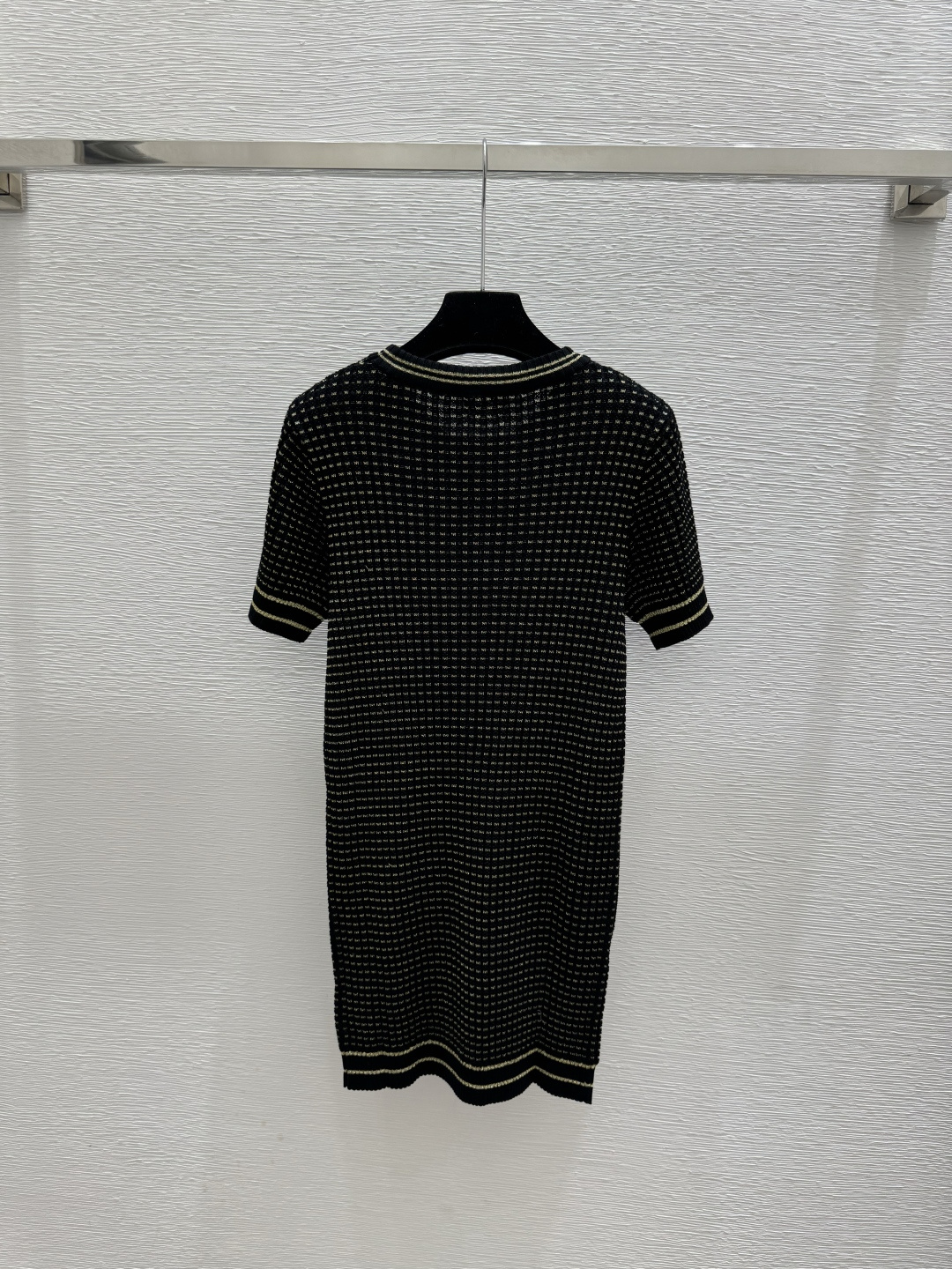 Chrome Hearts CH家 早春新款 撞色金银线圆领针织短袖裙