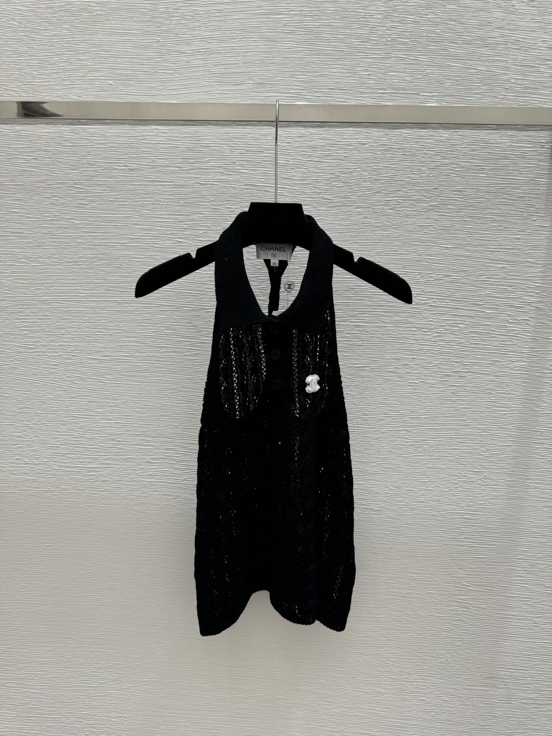 Chrome Hearts CH家 早春新款 撞色翻领镂空挂脖针织背心