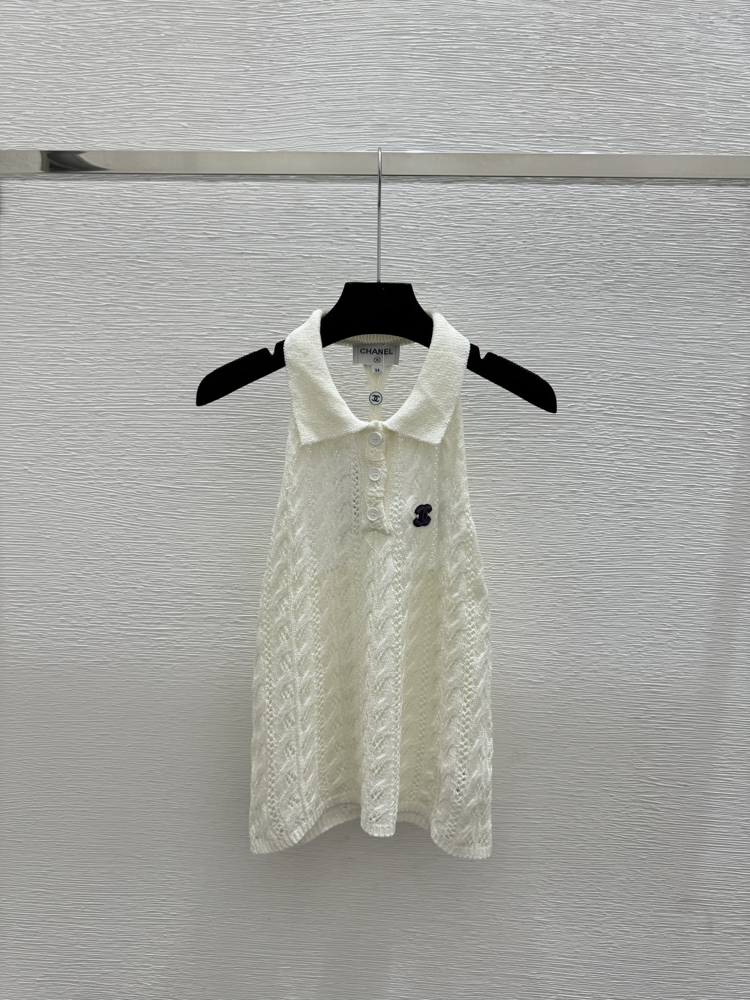 Chrome Hearts CH家 早春新款 撞色翻领镂空挂脖针织背心