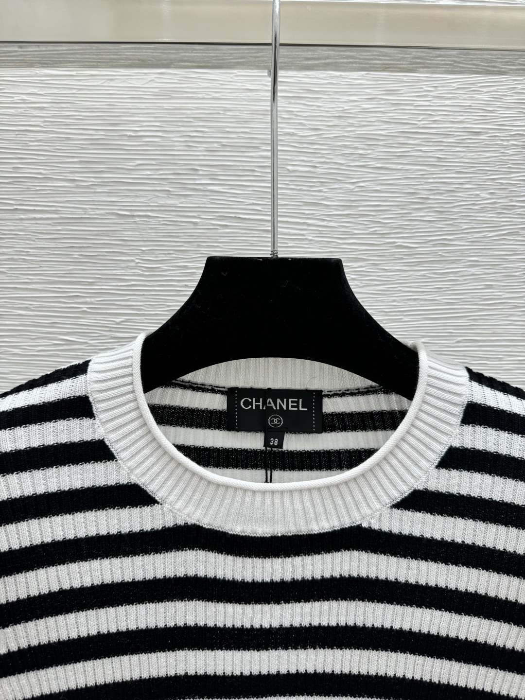 Chrome Hearts CH家 早春新款 撞色条纹花边圆领针织短袖