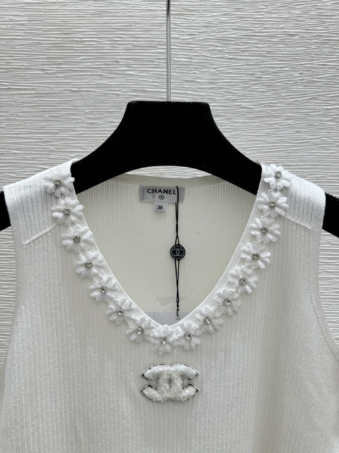 Chrome Hearts CH家 早春新款 撞色花卉钉珠圆领针织背心