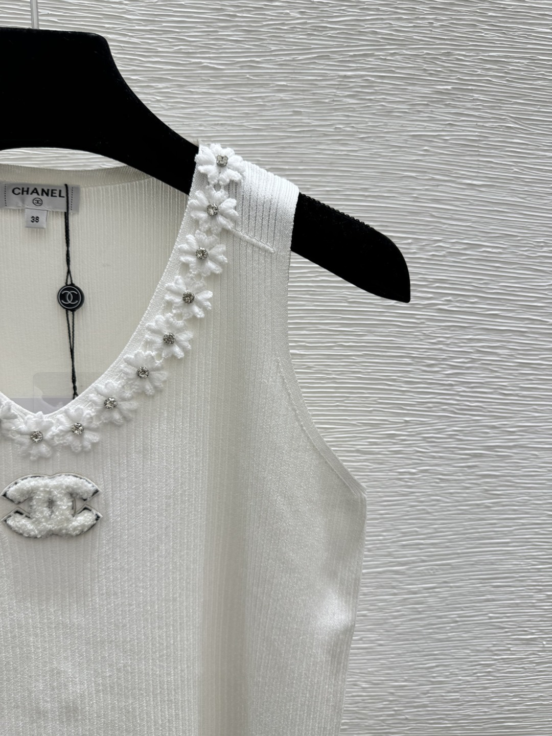 Chrome Hearts CH家 早春新款 撞色花卉钉珠圆领针织背心