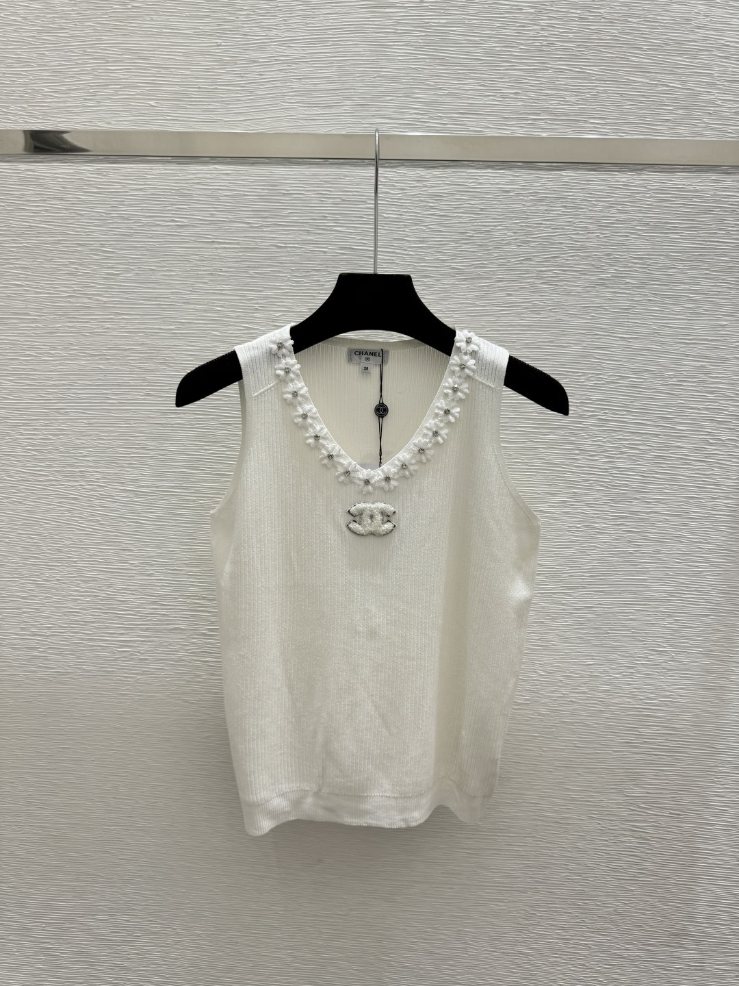 Chrome Hearts CH家 早春新款 撞色花卉钉珠圆领针织背心