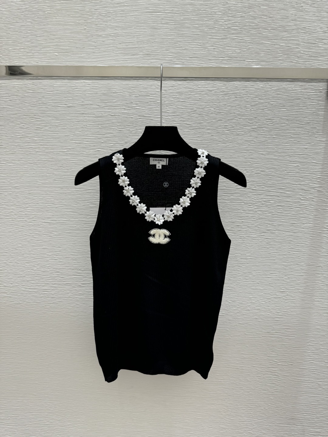 Chrome Hearts CH家 早春新款 撞色花卉钉珠圆领针织背心