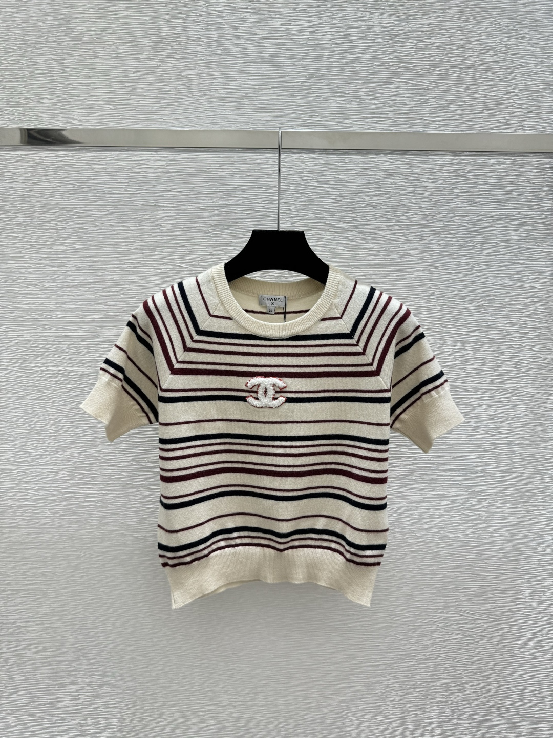 Chrome Hearts CH家 早春新款 撞色条纹圆领针织短袖