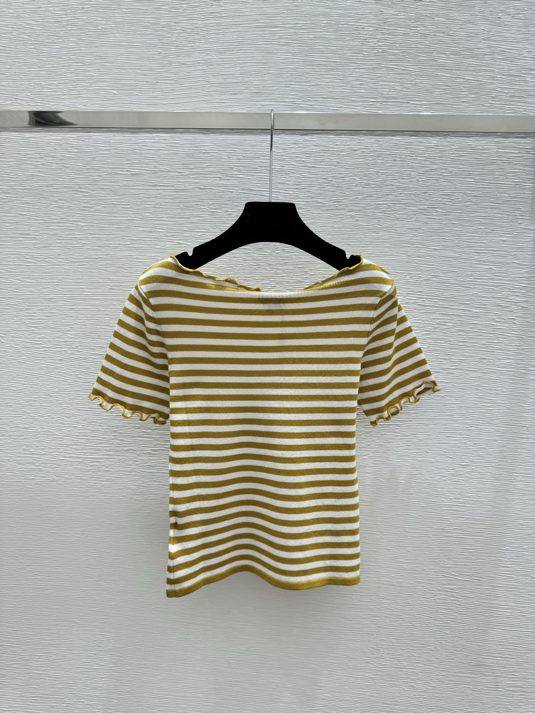 Chrome Hearts CH家 早春新款 撞色字母珠片条纹针织短袖