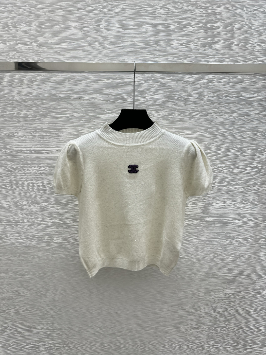 🆕CH家🆕 早春新款 纯色简约针织短袖颜色：白色 灰色尺码：36.38.40