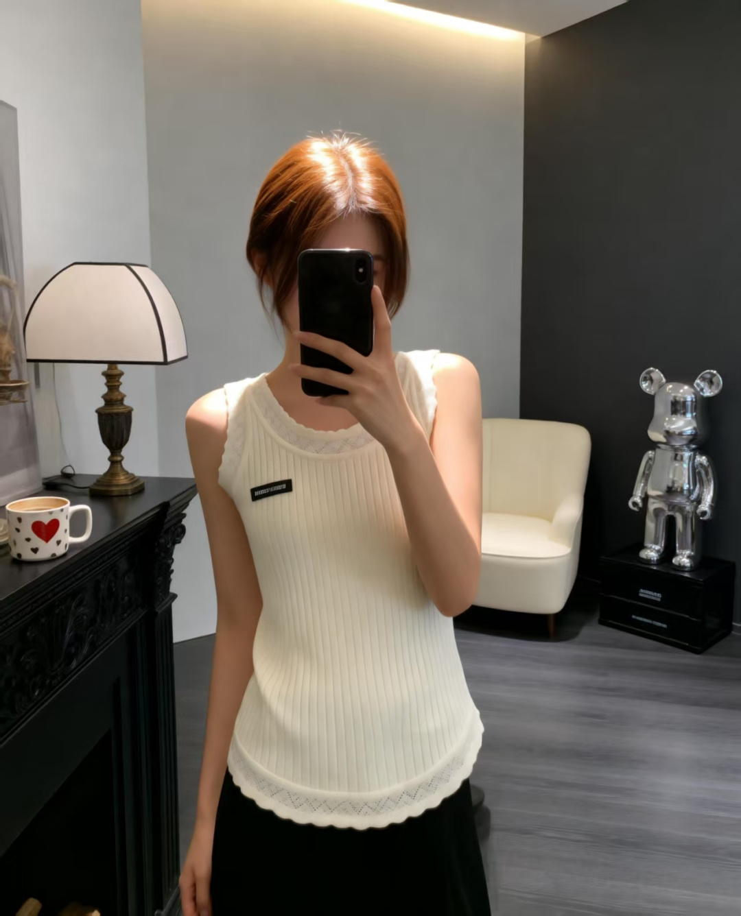 🆕M家🆕 早春新款 纯色简约圆领针织背心颜色：白色 黄色 黑色尺码：36.38.40