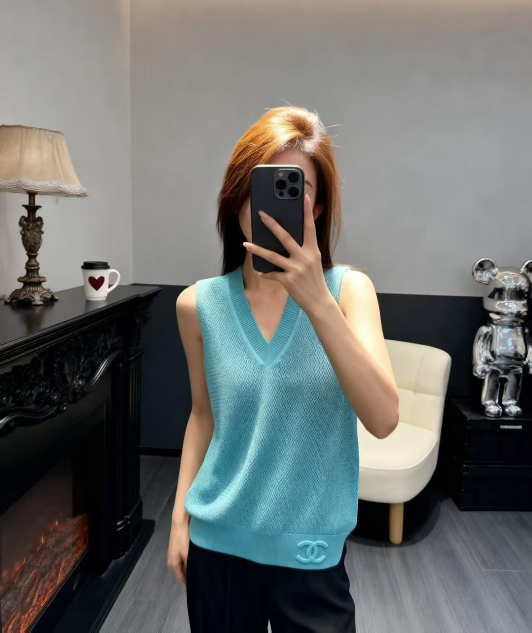 🆕CH家🆕 早春新款 撞色条纹翻领针织短袖颜色：白色尺码：36.38.40