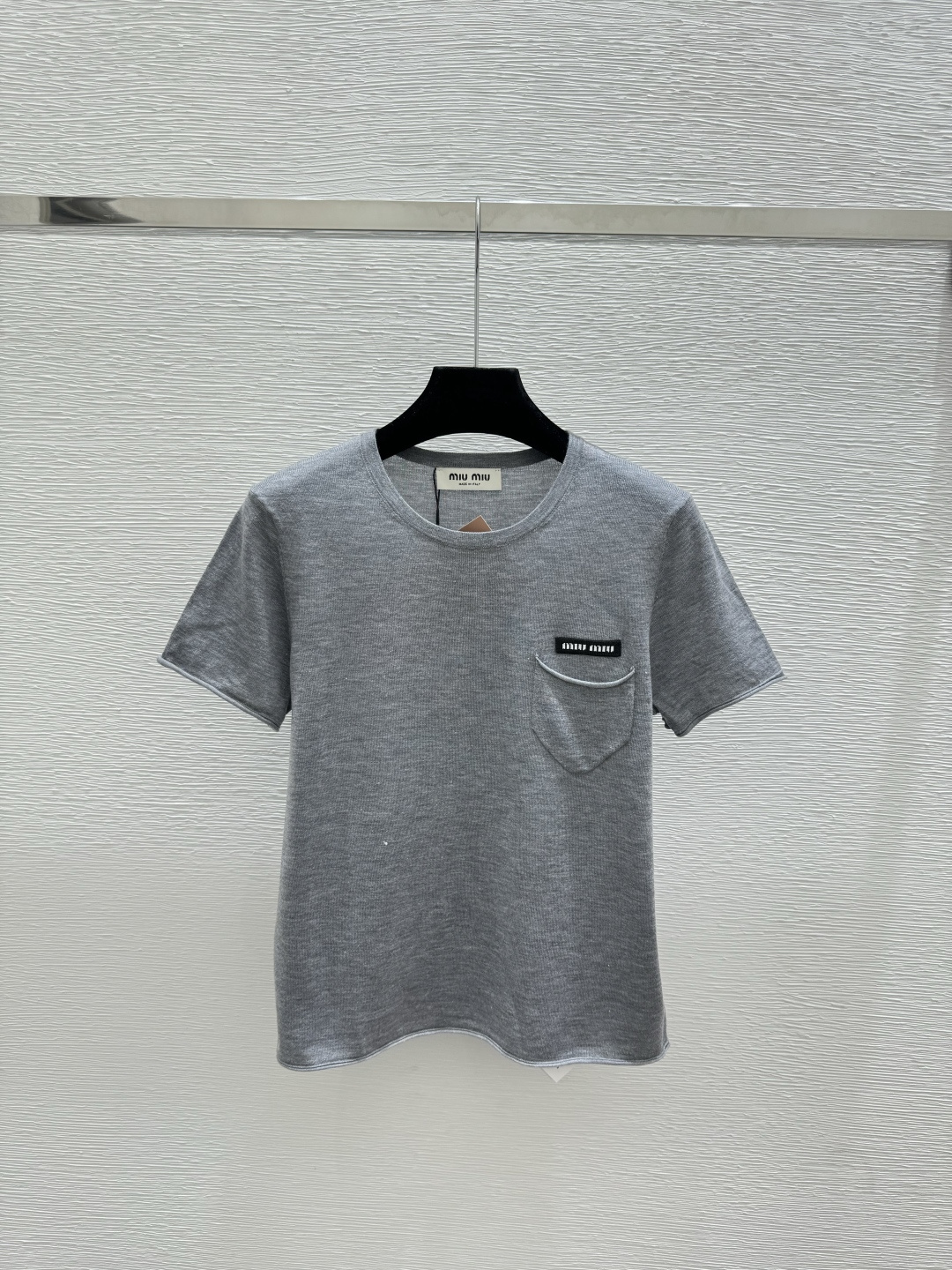 🆕M家🆕 早春新款 纯色简约圆领针织短袖颜色：白色 灰色 宝蓝尺码：36.38.40