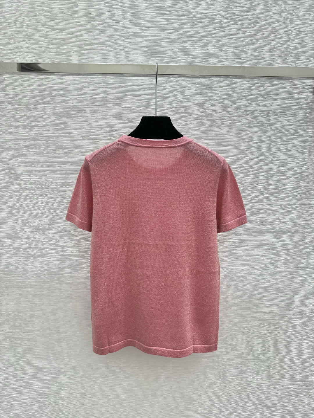 🆕CH家🆕 早春新款 纯色金银线圆领针织短袖颜色：粉色 蓝色 黑色尺码：36.38.40