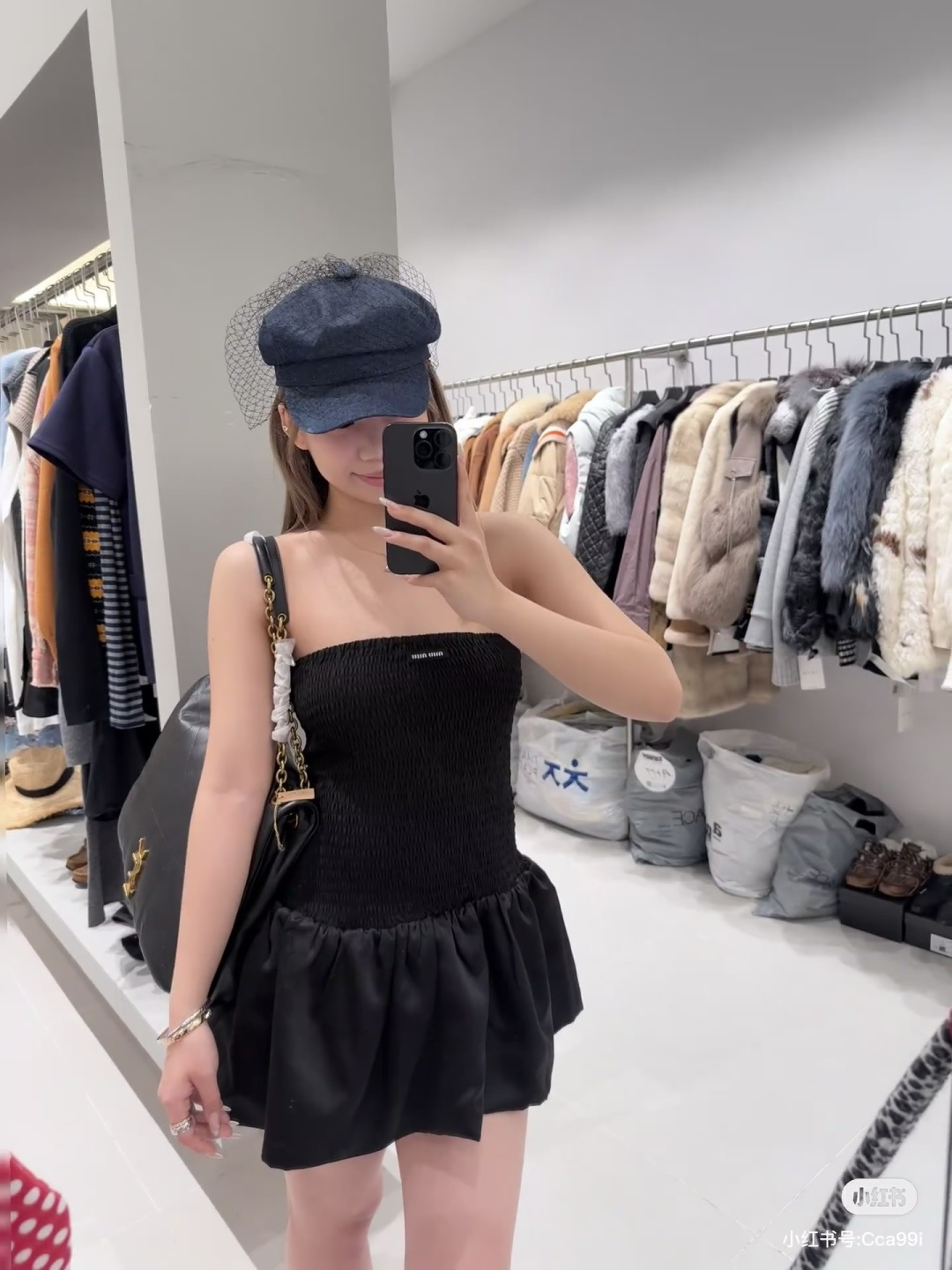 🆕M家🆕 早春新款 纯色简约抹胸针织连衣裙颜色：黑色 尺码：36.38.40
