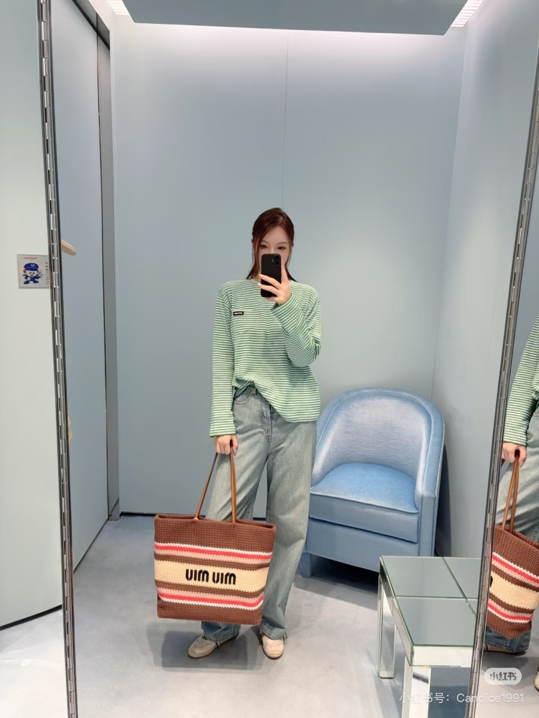 🆕M家🆕 早春新款 撞色条纹圆领针织长袖颜色：绿色 咖啡尺码：36.38.40