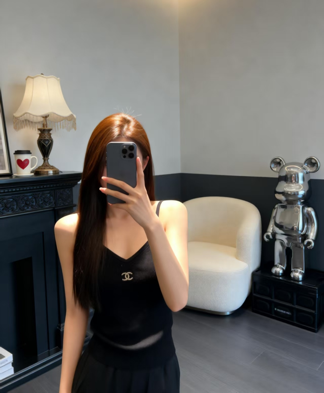 🆕CH家🆕 早春新款 纯色简约针织吊带颜色：白色 黑色尺码：36.38.40