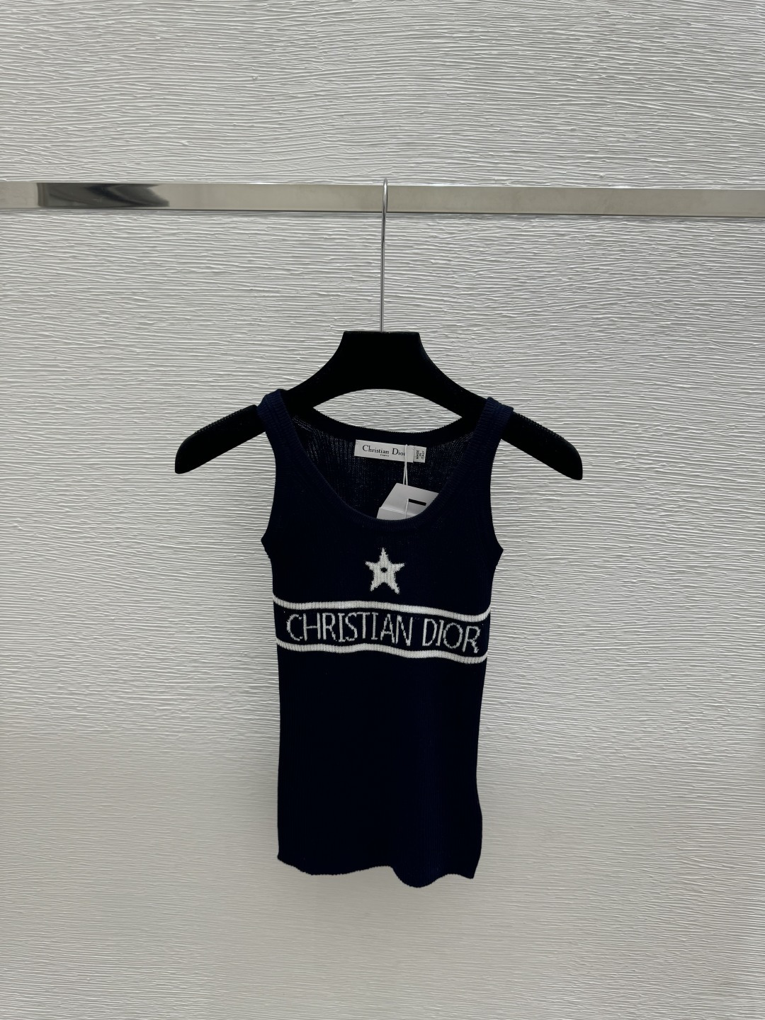 🆕D家🆕 春夏季新款 字母五角星针织背心颜色：宝蓝色 白色 灰色尺码：36.38.40